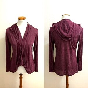 Athleta Maroon Neo Infinity Hooded Wrap